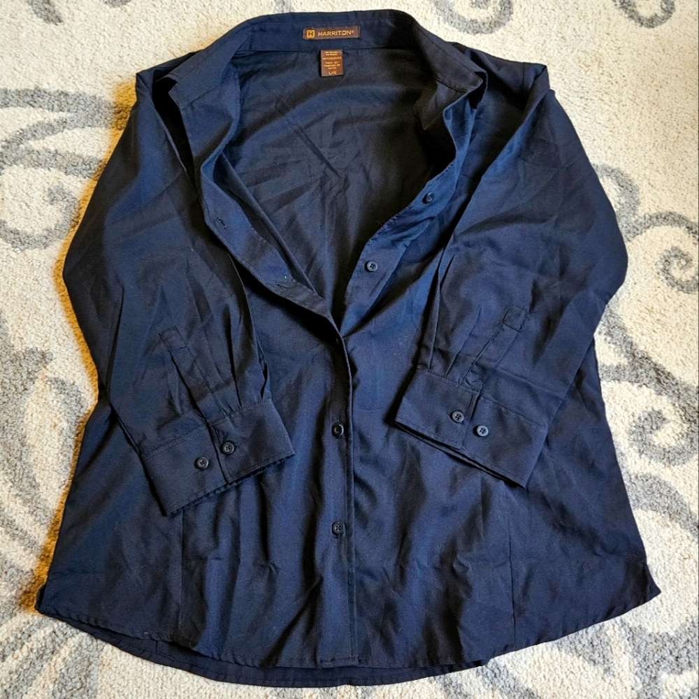 💥7|$30 Harriton Long Sleeve Button Up Shirt